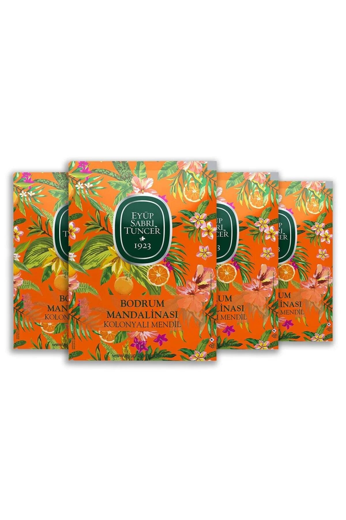 Eyüp Sabri Tuncer Bodrum Mandarin Scented Wipes, 50 Pieces (Large Size)