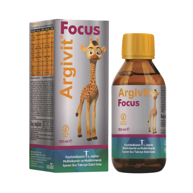 Argivit Focus Sirup für Kinder 150 ml | L-Arginin & Vitamine