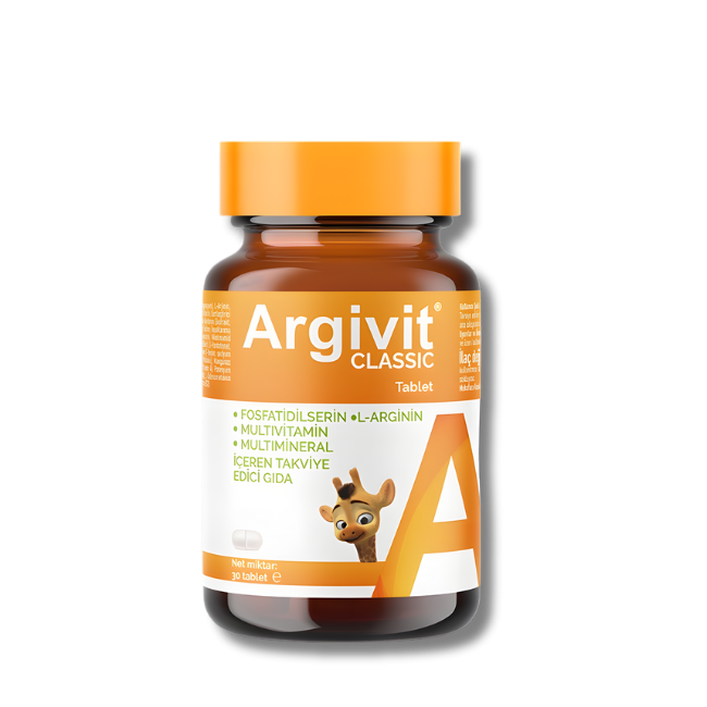 Argivit Classic 30 Tablets – Multivitamin & Mineral Supplement with L-Arginine, Calcium, Magnesium and Zinc