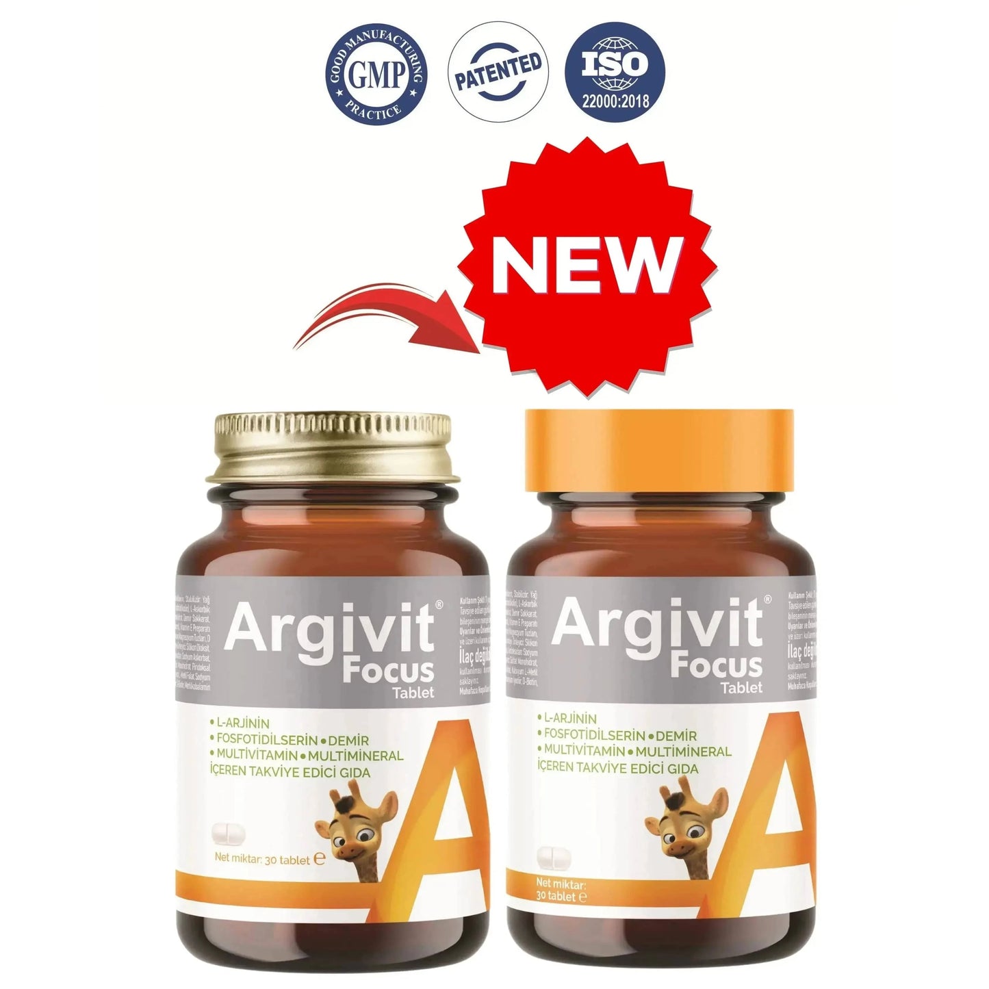 Argivit Focus 30 Tablet (Odaklanma ve Zeka Gelişimi)