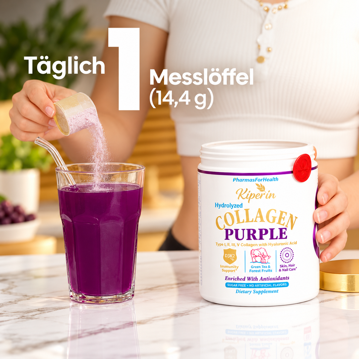 Kiperin Purple Collagen 576 g | Typ 1, 2, 3, 5 & 10
