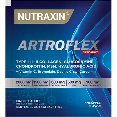 Nutraxin Artroflex Easy Move 30 Sachets – Glucosamine, Chondroitin, Type 1-2-3 Collagen, MSM and Vitamin C