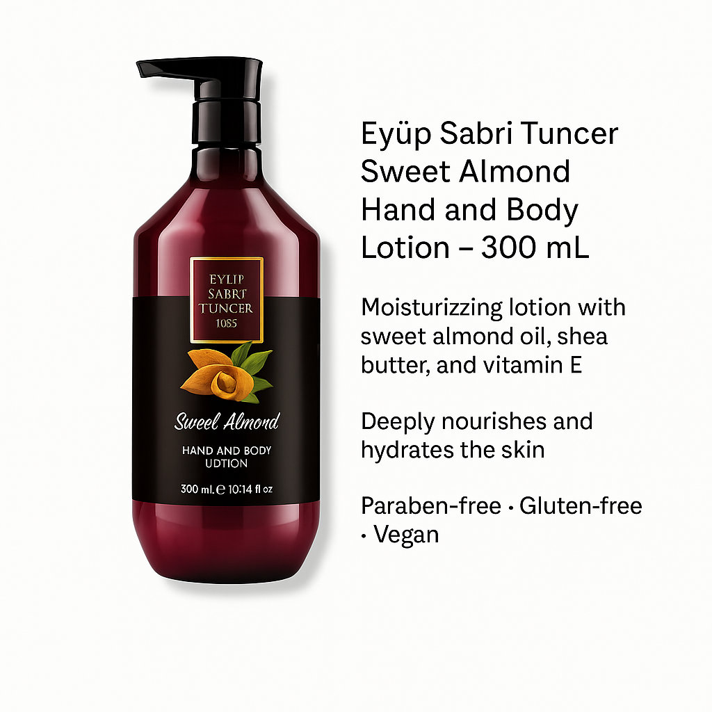 Eyüp Sabri Tuncer Sweet Almond Hand and Body Lotion – 300 ml.