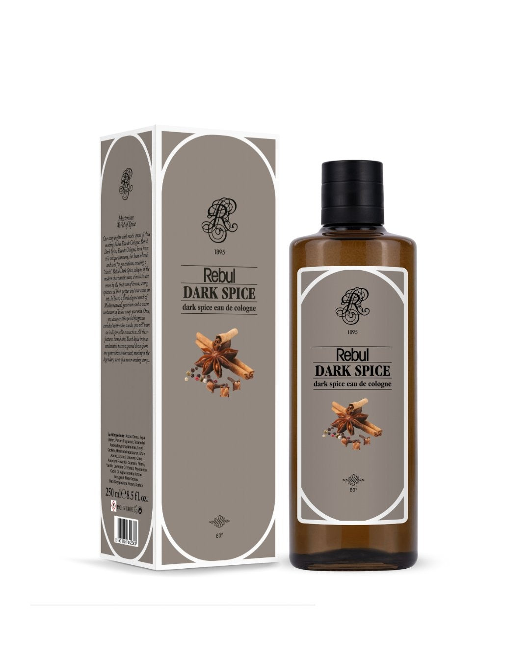 Rebul Dark Spice EDC Kolonya 250 ml – Modern ve Karizmatik Erkeklere Özel Baharatlı Koku