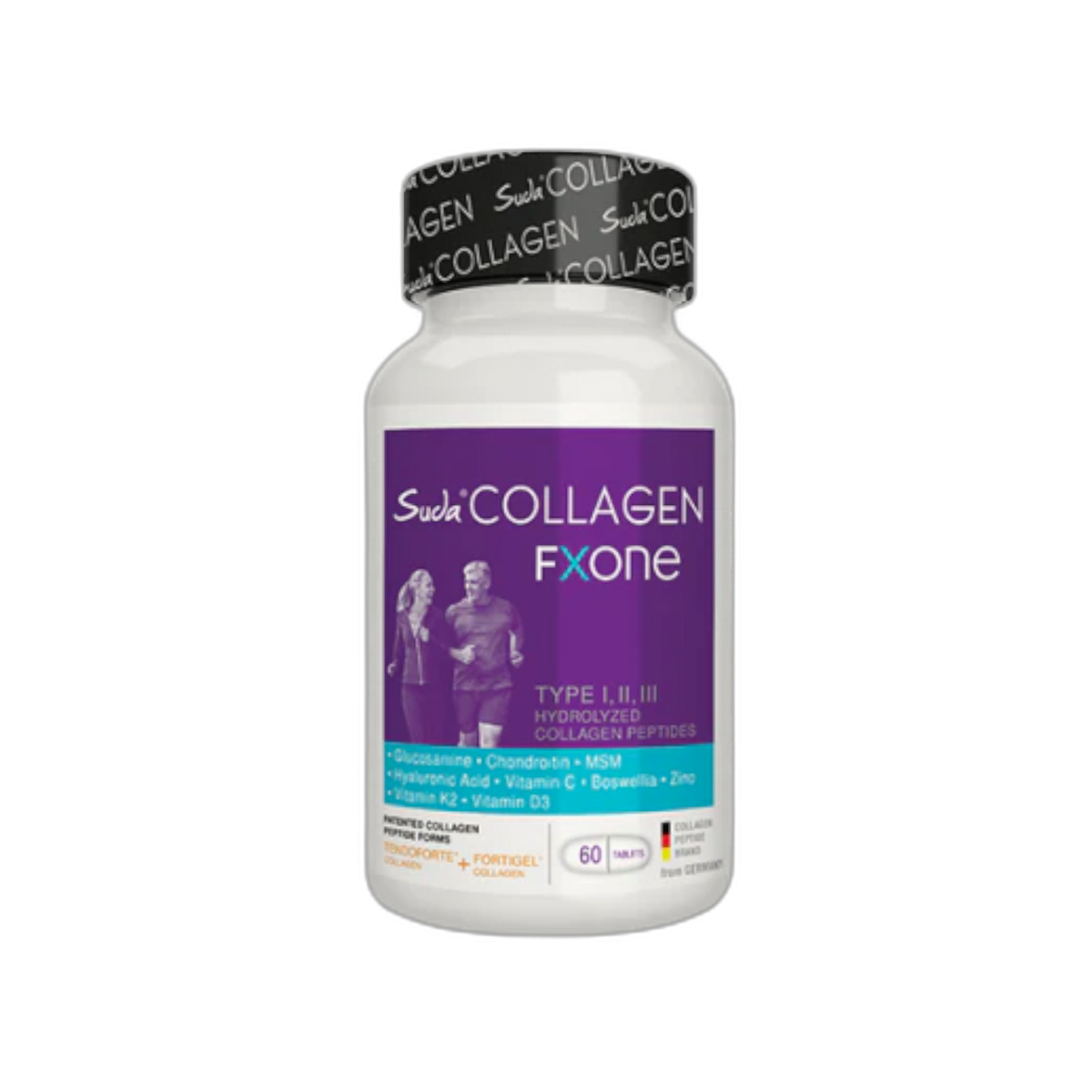 Suda Collagen FX One 60 Tabletten – Typ 1 2 3 Kollagen, Glucosamin, MSM, Hyaluronsäure