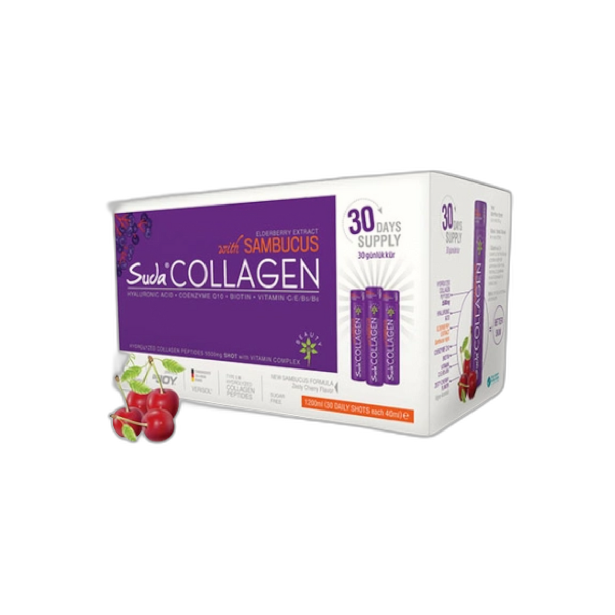 Suda Collagen Sambakus & Cherry Flavored 30 Shots x 40ml