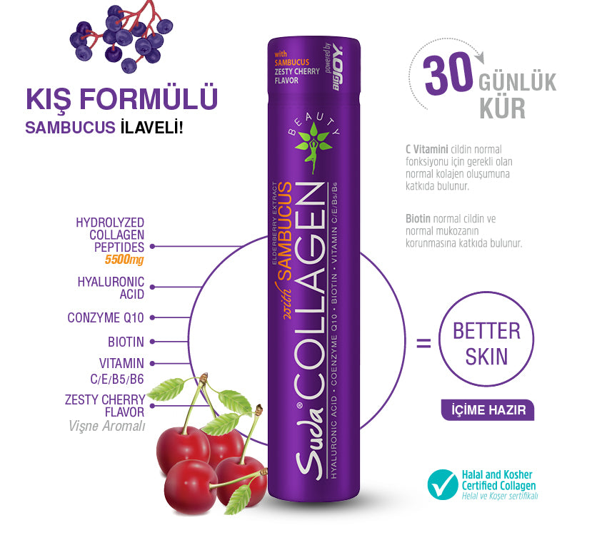 Suda Collagen Sambakus & Cherry Flavored 30 Shots x 40ml
