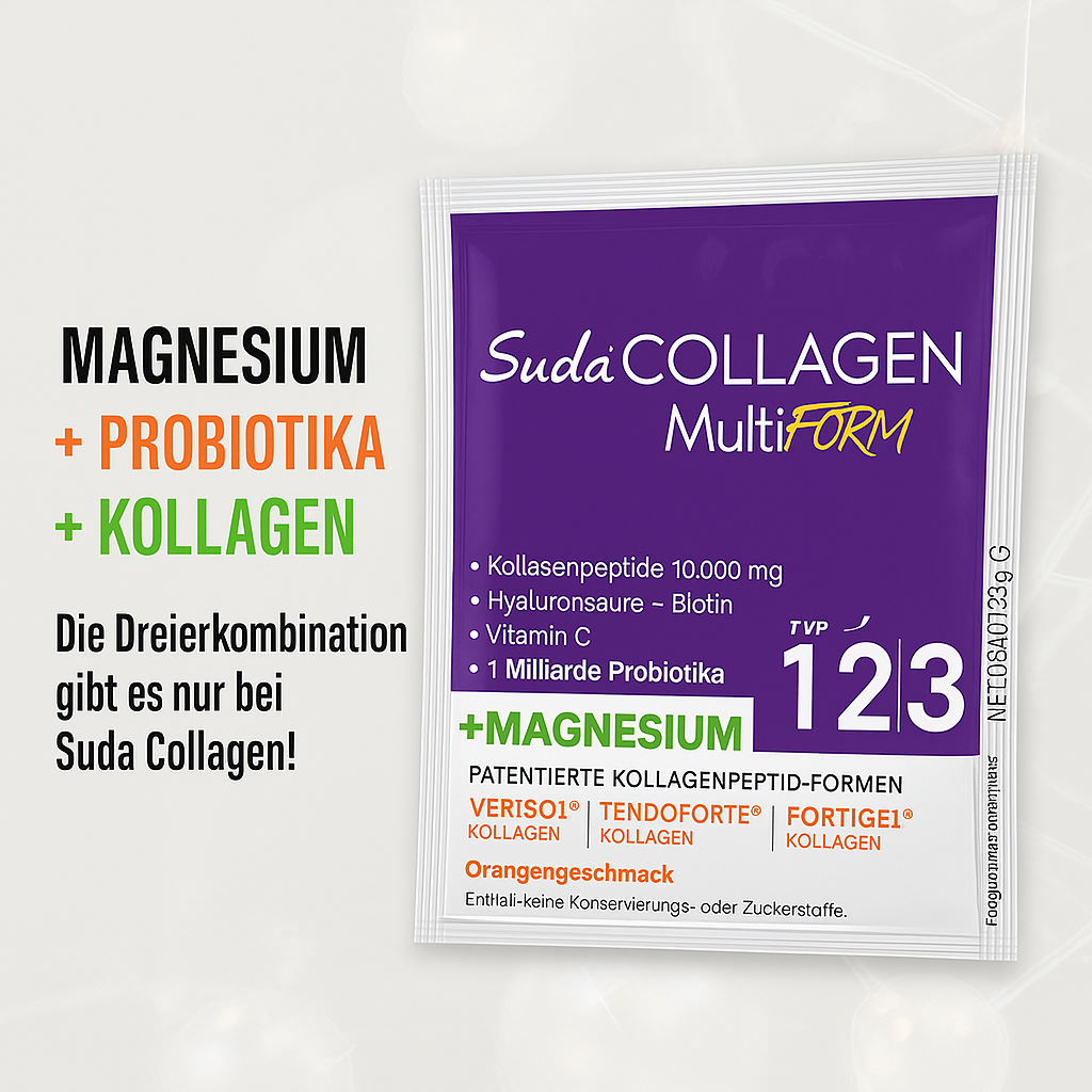 Suda Collagen Multiform TİP 1 -2 -3 Kolajen & Magnezyum 15gr 30 Saşe
