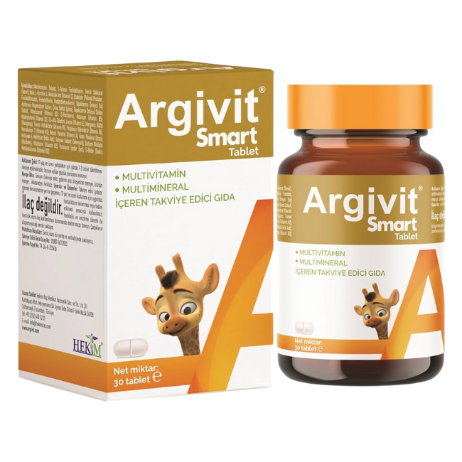Argivit Smart Tablet 30 Tablet – Çoklu Vitamin ve Mineral Desteği