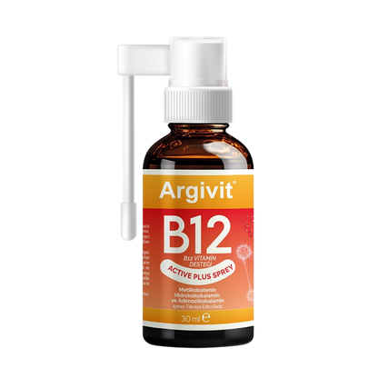 Argivit B12 Active Plus Sprey 30 ml – Vitamin B12 İçeren Takviye Edici Gıda