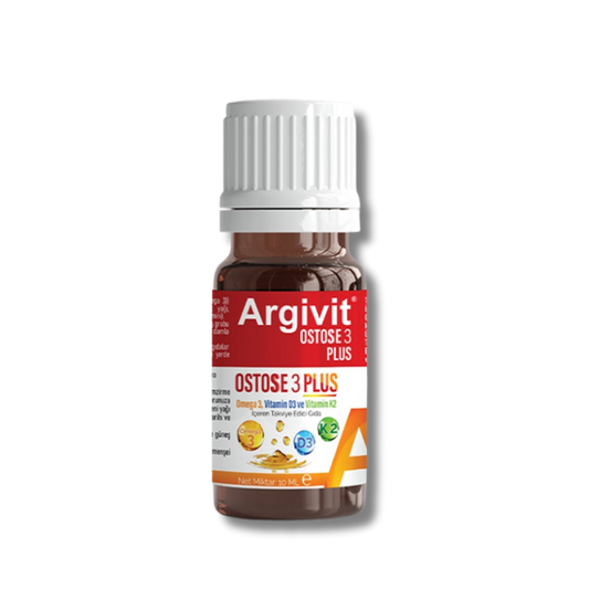 Argivit Ostose 3 Plus – Omega-3, D3 ve K2 Vitaminli Takviye Edici Gıda (Yetişkin ve Çocuklar İçin)