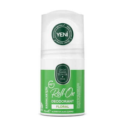 Eyüp Sabri Tuncer Floral – Women's Roll-On Deodorant 75 ml | Aluminum and Alcohol-Free | Vegan Certified 