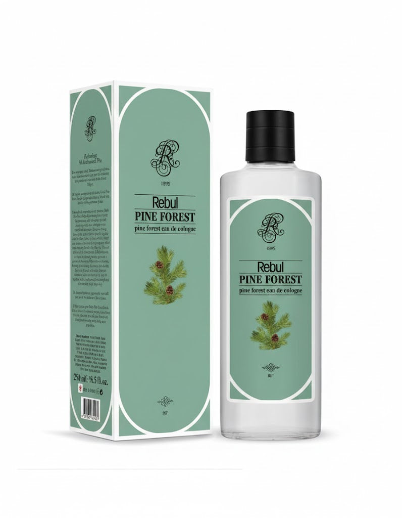 Rebul Pine Forest EDC 250 ml Cam Şişe – Akdeniz Çamlarının Ferahlığı