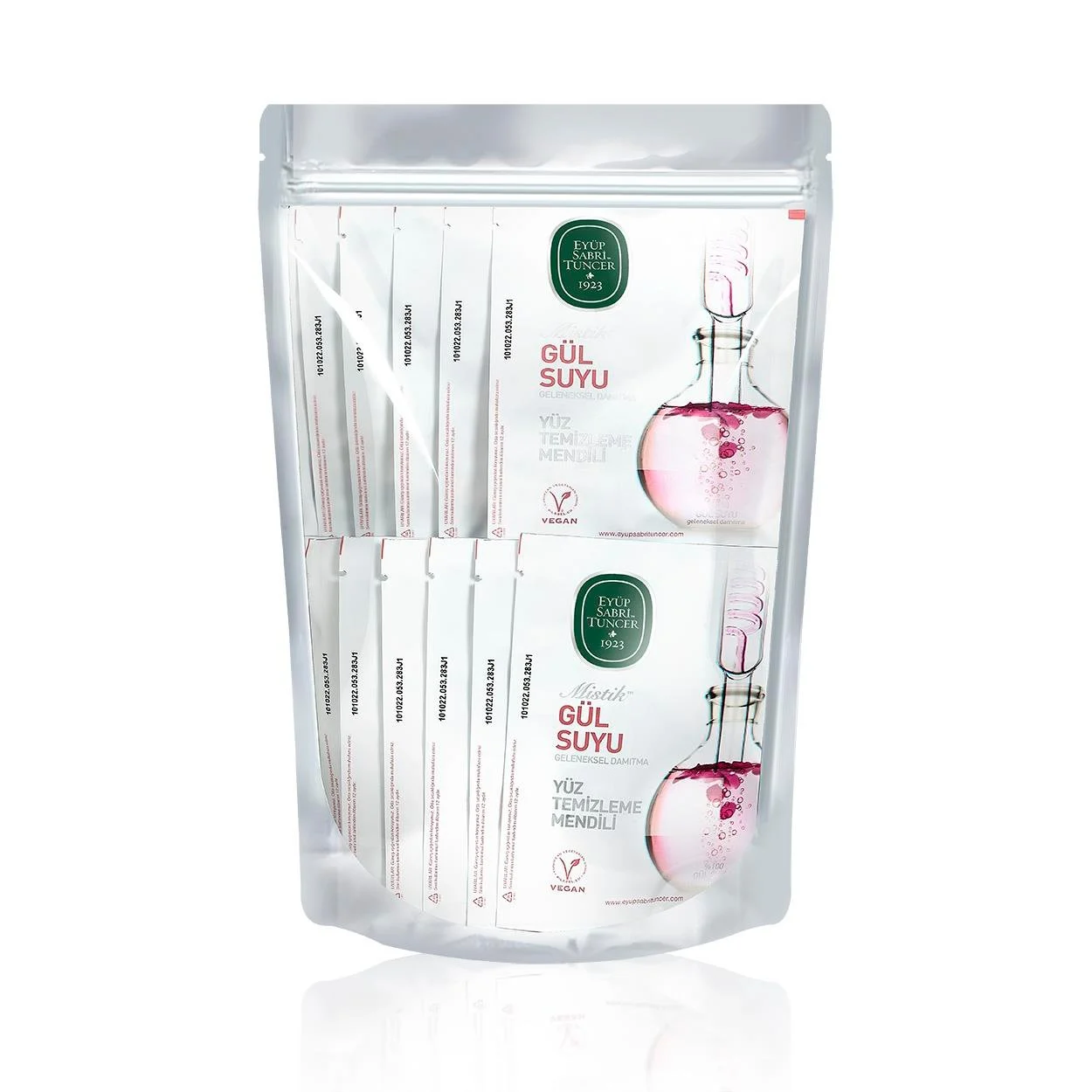 Eyüp Sabri Tuncer Mystic Rose Water Facial Cleansing Wipes, Pack of 30 (Large Size) 