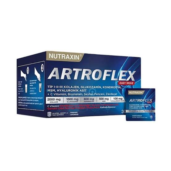 Nutraxin Artroflex Easy Move 30 Sachets – Glucosamine, Chondroitin, Type 1-2-3 Collagen, MSM and Vitamin C