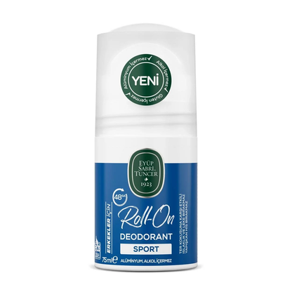 Eyüp Sabri Tuncer Sport Roll-On Deodorant for Men 75 ml – Aluminum and Alcohol-Free 
