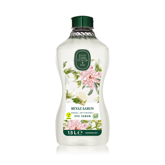 Eyüp Sabri Tuncer Natural Olive Oil Liquid Soap – White Soap 1.5 L (PET Bottle) 