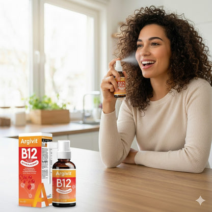 Argivit B12 Active Plus Sprey 30 ml – Vitamin B12 İçeren Takviye Edici Gıda