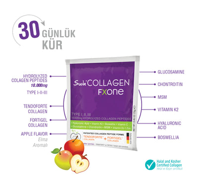Suda Collagen Fxone mit Apfelgeschmack 30 Chassis x 13 g (Gelenkgesundheit)