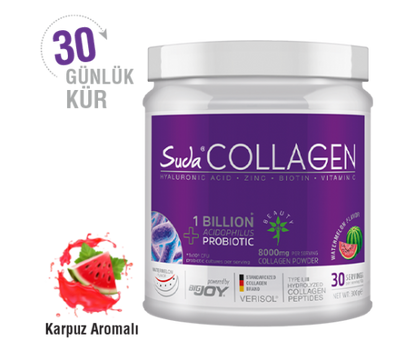 Suda Collagen+Probiotisches Pulver mit Wassermelonengeschmack 300g