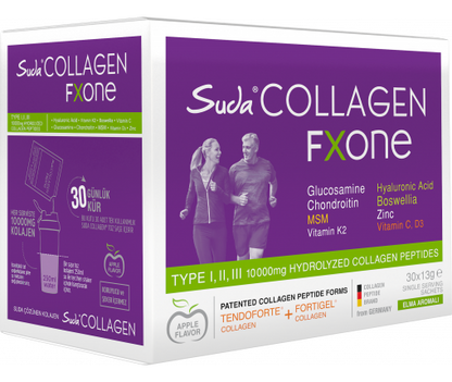 Suda Collagen Fxone Elma Aromalı 30 Şase x 13g (Eklem Sağlığı)