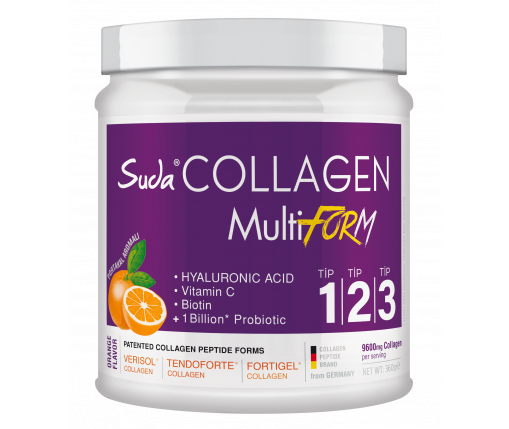 Suda Collagen Typ123 MultiForm Pulver mit Orangengeschmack 360g 